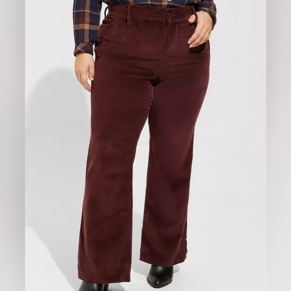 torrid Pants - Torrid 20S Corduroy Pants in Deep Burgundy